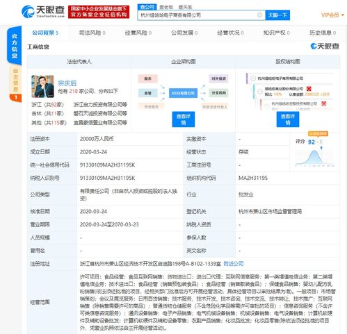娃哈哈斥資2億元成立電子商務公司，加速布局互聯網信息服務